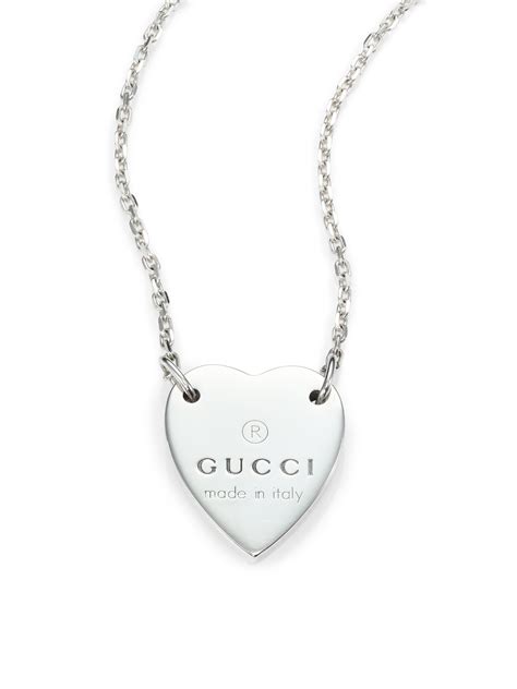 gucci heart chain|Gucci necklace with heart pendant.